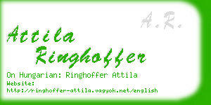 attila ringhoffer business card